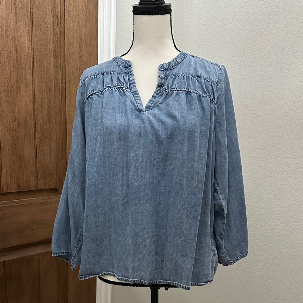 Splendid Light Blue Denim Blouse